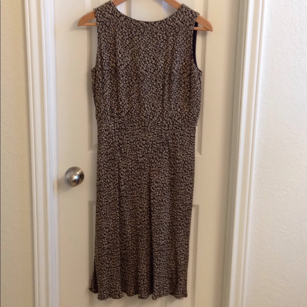 Ann Taylor LOFT sleeveless brown floral dress